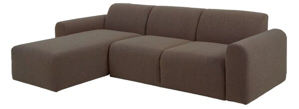 Manheim Fabric Left Hand 3 Seater Corner Sofa In Taupe