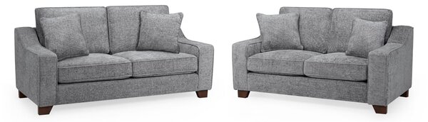 Nepean Fabric 3+2 Seater Sofa Set In Slate
