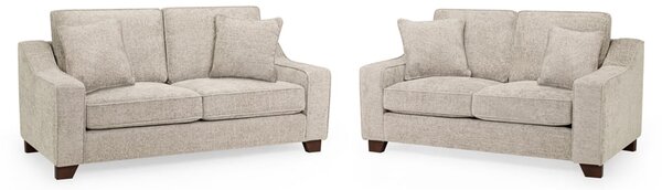 Nepean Fabric 3+2 Seater Sofa Set In Stone