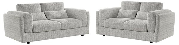 Barrie Fabric 3+2 Seater Sofa Set In Grey