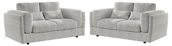 Barrie Fabric 3+2 Seater Sofa Set In Beige
