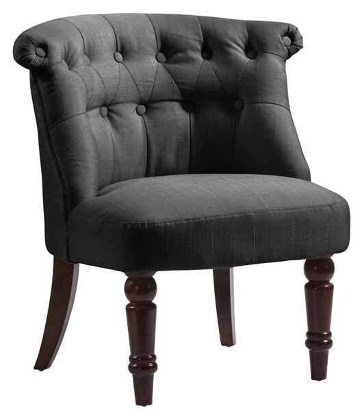 Avondale Fabric Accent Chair With Wooden Legs In Black