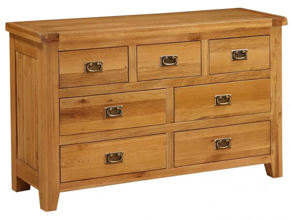 Adriel Wooden Chest Of 7 Drawers In Light Oak