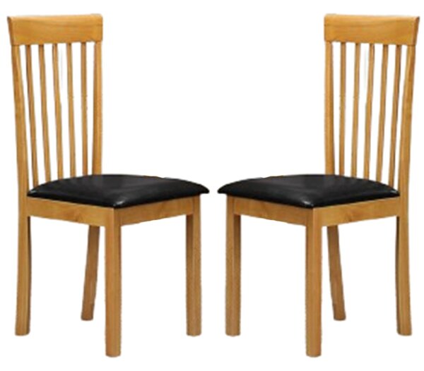 Aalto Natural Wooden Dining Chairs In Pair