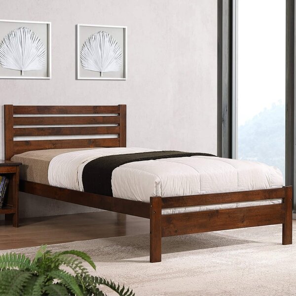 Adkins Wooden Single Bed In Antique Oak