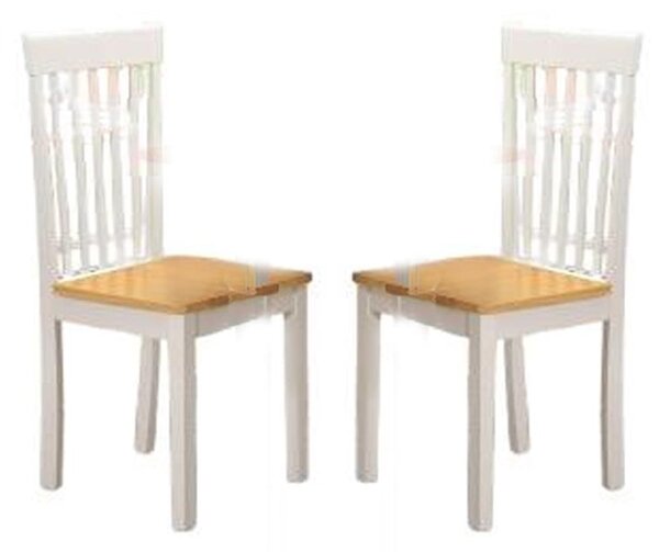 Aalto White Oak Wooden Dining Chairs In Pair