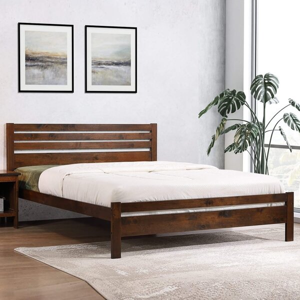 Adkins Wooden Small Double In Antique Oak