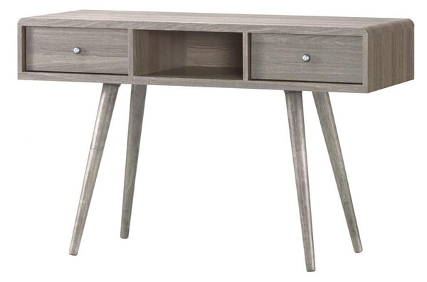 Batya Wooden Dressing Table With 2 Drawers In Grey Oak