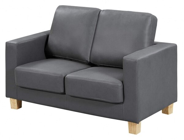 Caridad PU Leather 2 Seater Sofa In Grey
