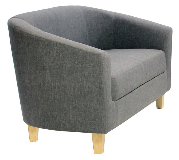 Cardea Fabric 2 Seater Sofa In Dark Grey