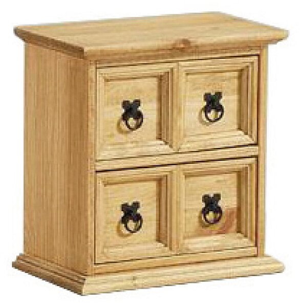 Carlen Wooden Storage Cabinet With 4 Drawers In Distressed Oak