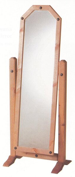 Carlen Cheval Mirror With Distressed Oak Wooden Frame