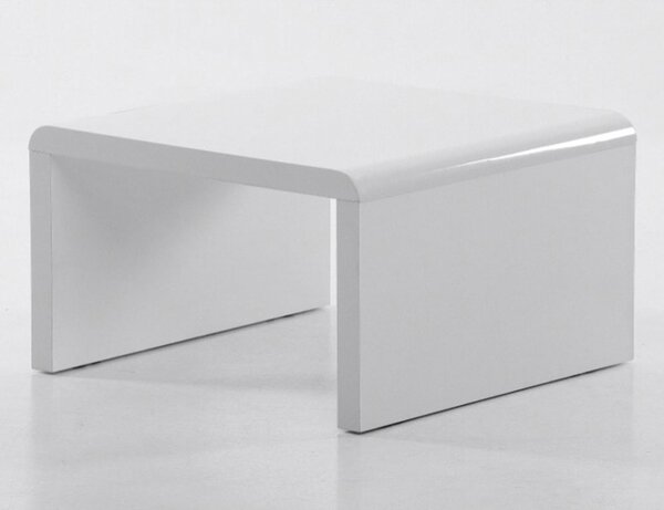 Carolie High Gloss Lamp Table In White