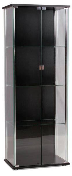 Hyannis Wooden Display Cabinet With 2 Glass Doors In Black