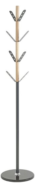 Bessemer Metal Coat Stand With Marble Base In Anthracite Natural