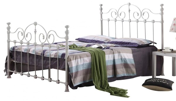 Irvine Metal Double Bed In White
