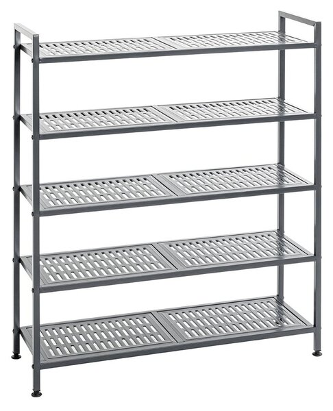 Atmore Metal Shoe Rack With 5 Shelves In Anthracite