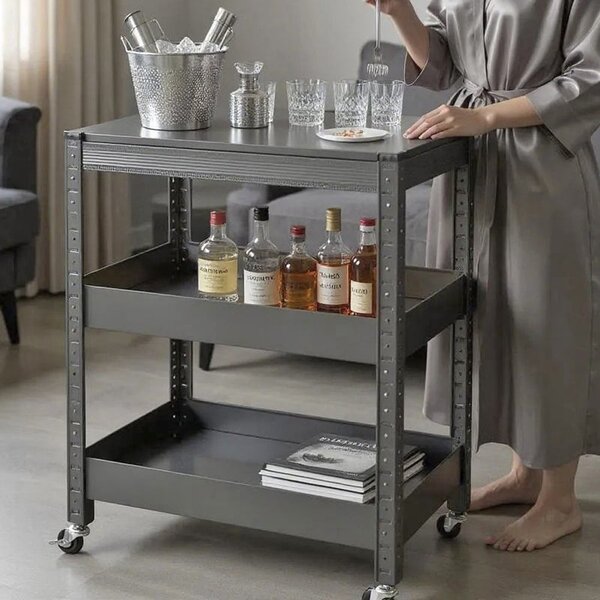 Kenosha Metal Drinks Trolley In Anthracite