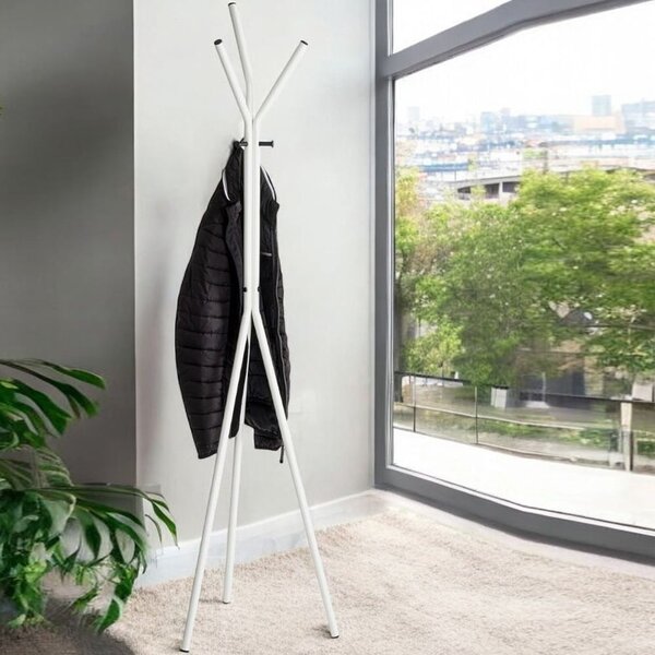 Menasha Metal Coat Stand In Black And White