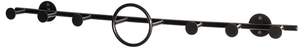 Palmer Metal Wall Hung Coat Rack In Black