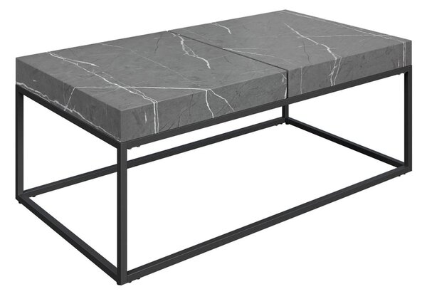 Delmar Wooden Coffee Table In Grey Marble Effect