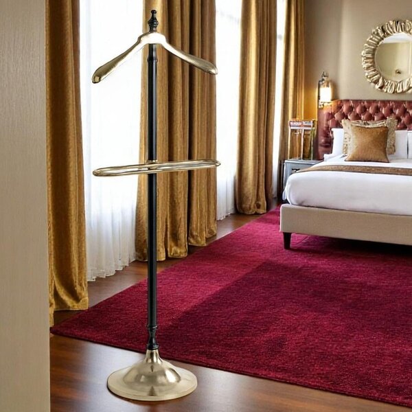 Nogales Metal Coat Stand In Gold And Black