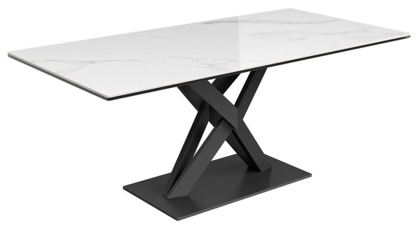 Kenosha Ceramic Glass Coffee Table In White Gloss
