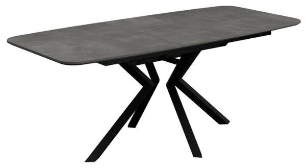 Loreto Wooden Extending Dining Table In Grey Marble Effect