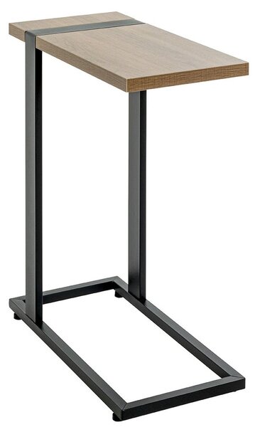 Senatobia Wooden End Table With Black Frame In Natural