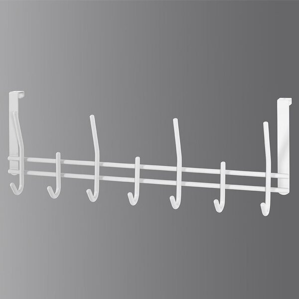 Chadron Metal Wall Mounted Coat Rack In White