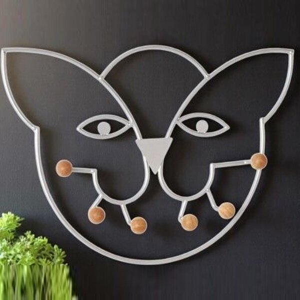 Cobleskill Metal Coat Rack In White