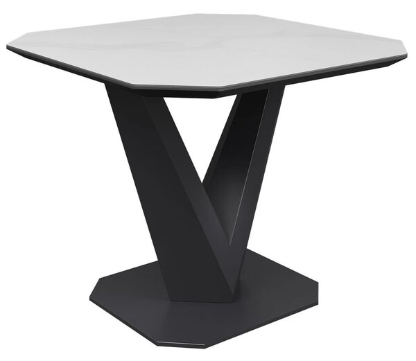 Viroqua Ceramic Side Table In Matt White