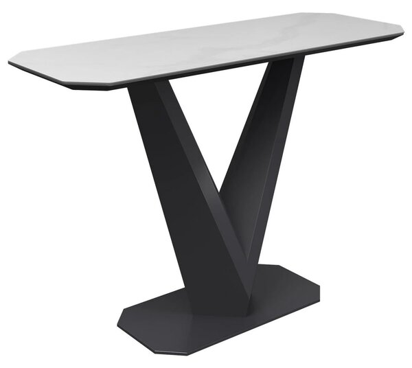 Viroqua Ceramic Console Table In Matt White