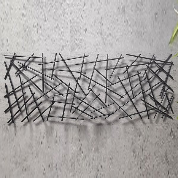Corsicana Large Metal Wall Hung Coat Rack In Black