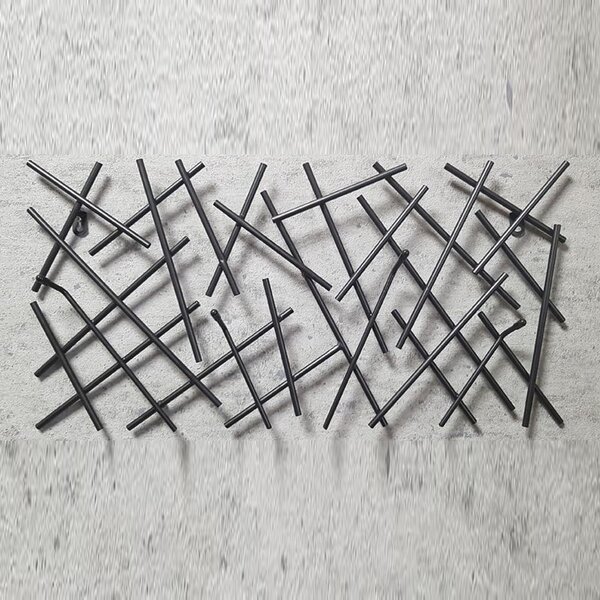Corsicana Medium Metal Wall Hung Coat Rack In Black