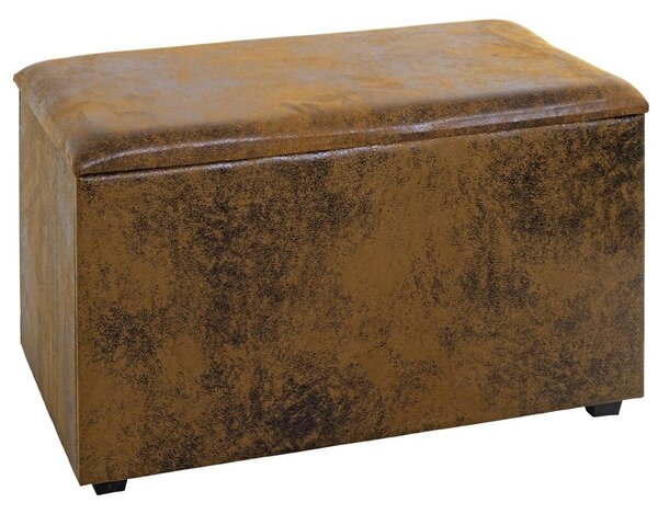 Massillon Large Fabric Storage Ottoman In Vintage Brown