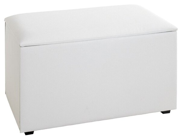 Massillon Large Fabric Storage Ottoman In White
