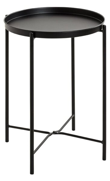 Marietta Metal Round End Table In Black