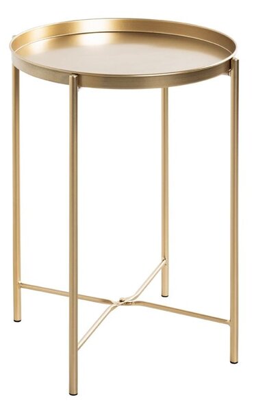 Marietta Metal Round End Table In Gold