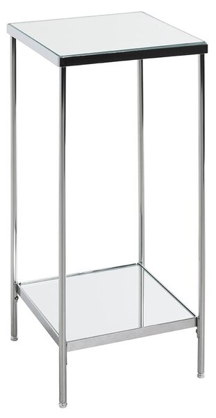 Pulaski Mirrored Square Flower Column With Chrome Frame