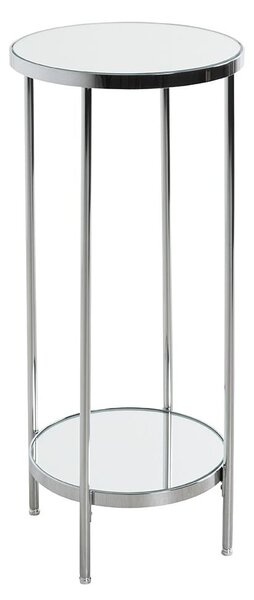Pulaski Mirrored Round Flower Column With Chrome Frame