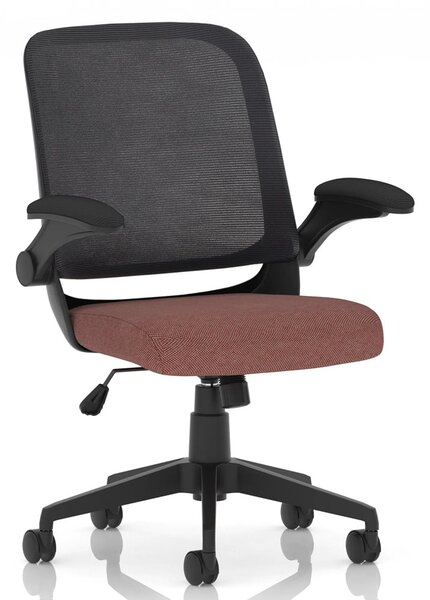 Crowley Fabric Office Chair With Folding Arms In Forge