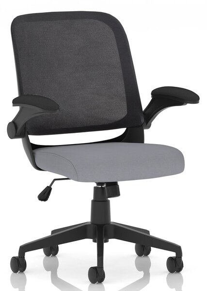 Crowley Fabric Office Chair With Folding Arms In Shell