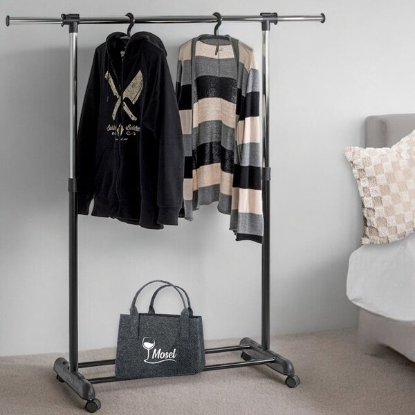 Peoria Metal Coat Stand In Chrome And Black