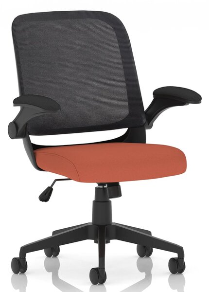 Crowley Fabric Office Chair With Folding Arms In Crab