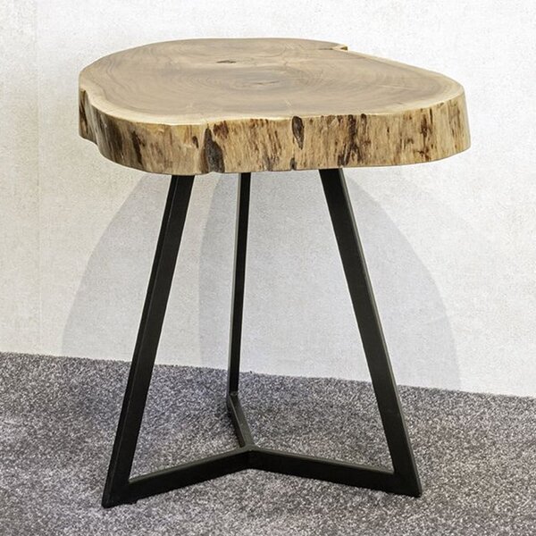 Putnam Large Wooden End Table In Oak And Black