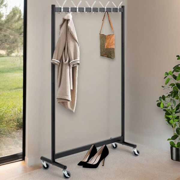 Hillsboro Metal Coat Stand In Black