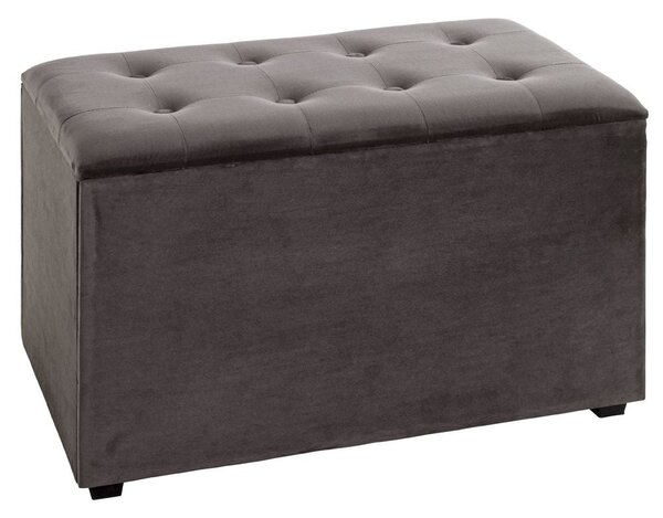 Sandpoint Fabric Storage Ottoman In Anthracite