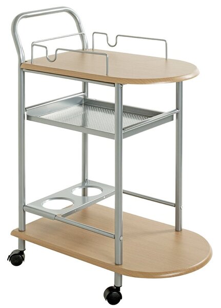 Solna Wooden Drinks Serving Trolley In Beech