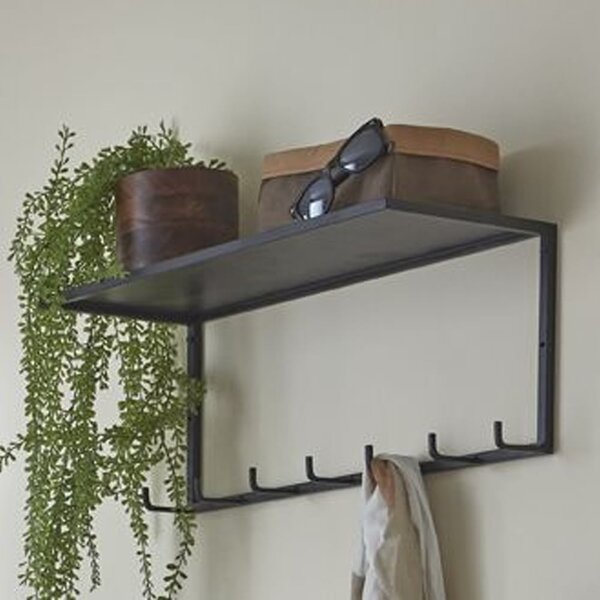 Sandy Steel Coat Rack With 7 Hooks In Black
